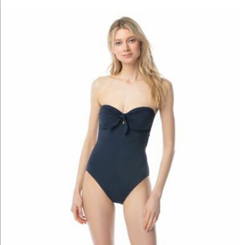 Michael Kors | Tie Front One Piece Bandeau Swim
